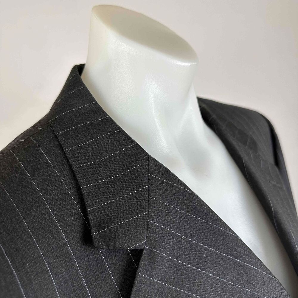 Canali Gray Pinstripe 3XL Virgin Wool Sport Jacket